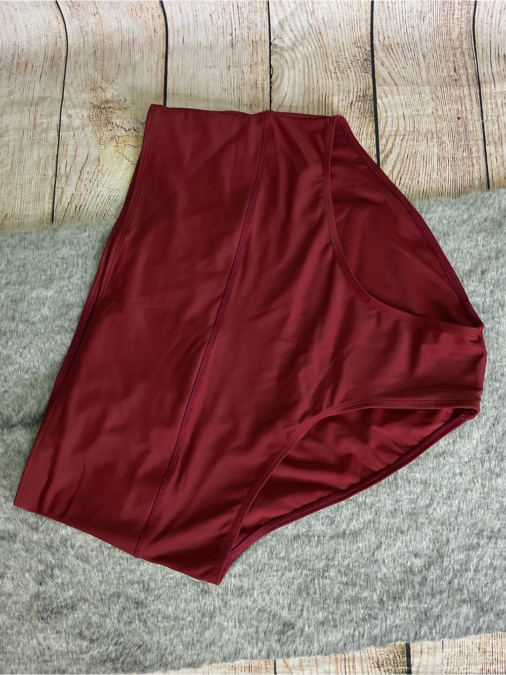 NWT High-Waist Women's Bikini Bottom Burgundy Size 22W